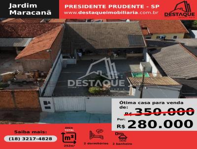 Casa para Venda, em Presidente Prudente, bairro Jardim Maracan, 2 dormitrios, 2 banheiros, 4 vagas