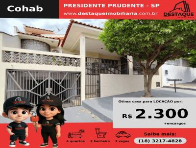 Casa para Locao, em Presidente Prudente, bairro Ncleo Bartholomeu Bueno de Miranda, 3 dormitrios, 2 banheiros, 3 vagas