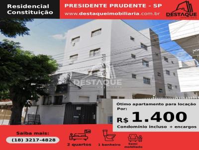 Apartamento para Locao, em Presidente Prudente, bairro Vila Liberdade, 2 dormitrios, 1 banheiro, 1 vaga